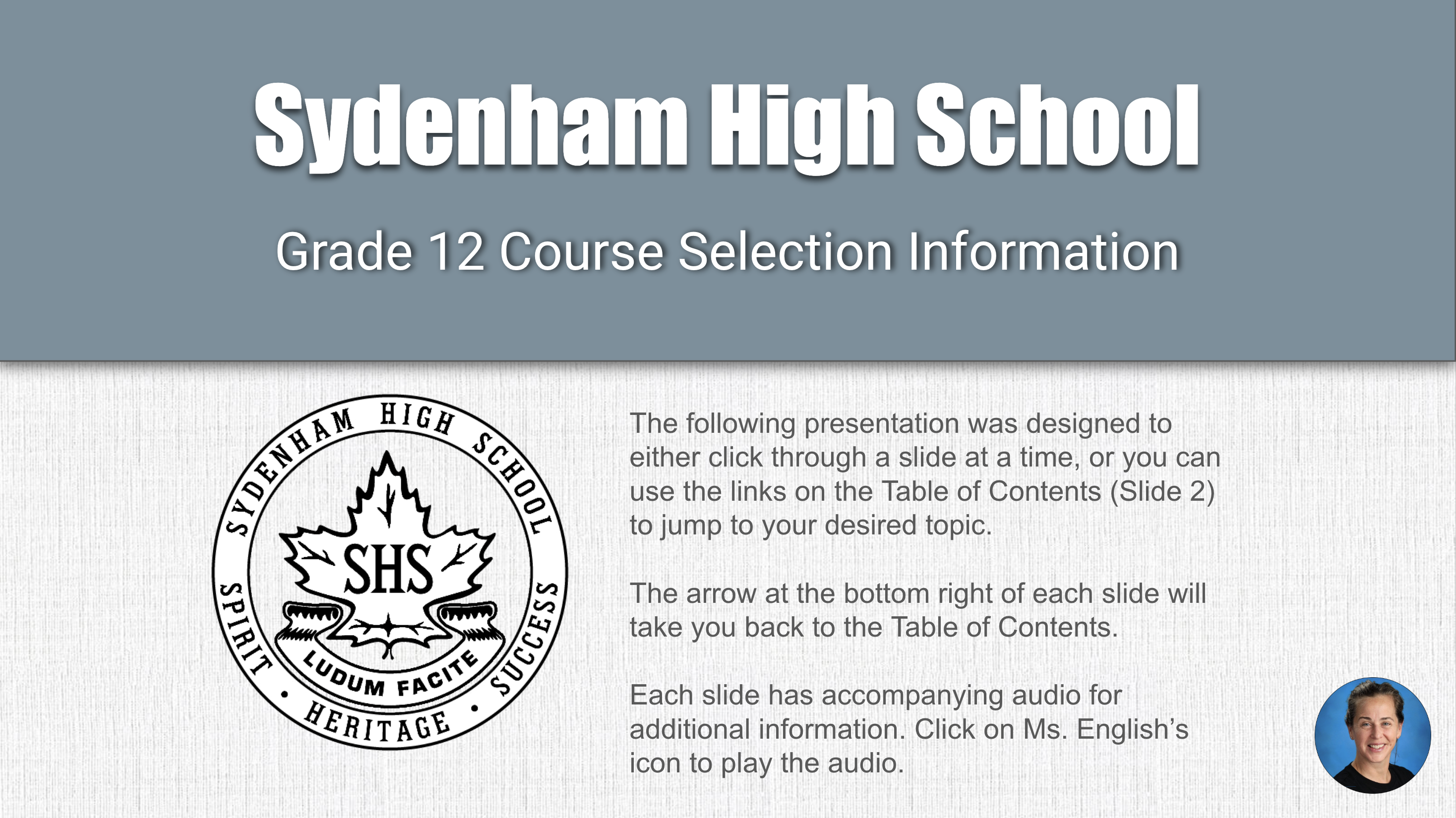 G12 Course Selection Slideshow