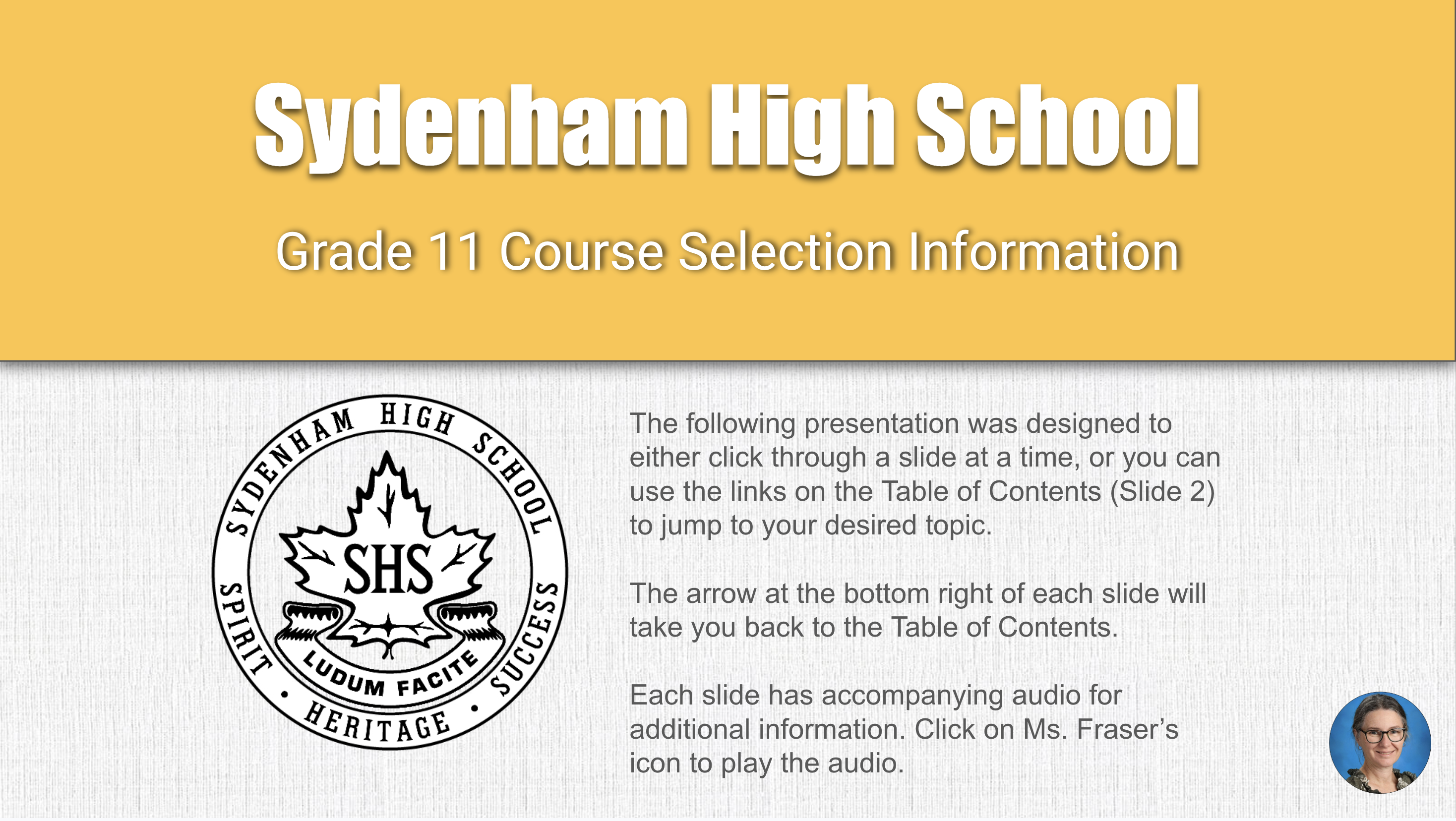 G11 Course Selection Slideshow